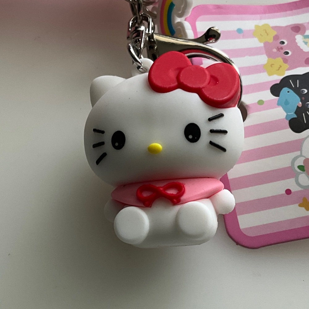 NWT San Rio Hello Kitty Pink and Red Keychain Charm - Picture 2 of 5